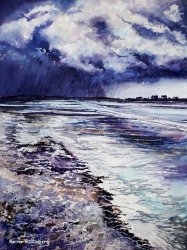 2021-05 Stormy Weather at Spanish Point Beach - Ireland (48x36 cm)